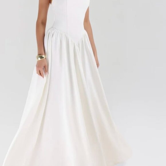 HEIRESS BEVERLY HILLS - White - Halter contour flowy maxi dress - XXS - Picture 3 of 7